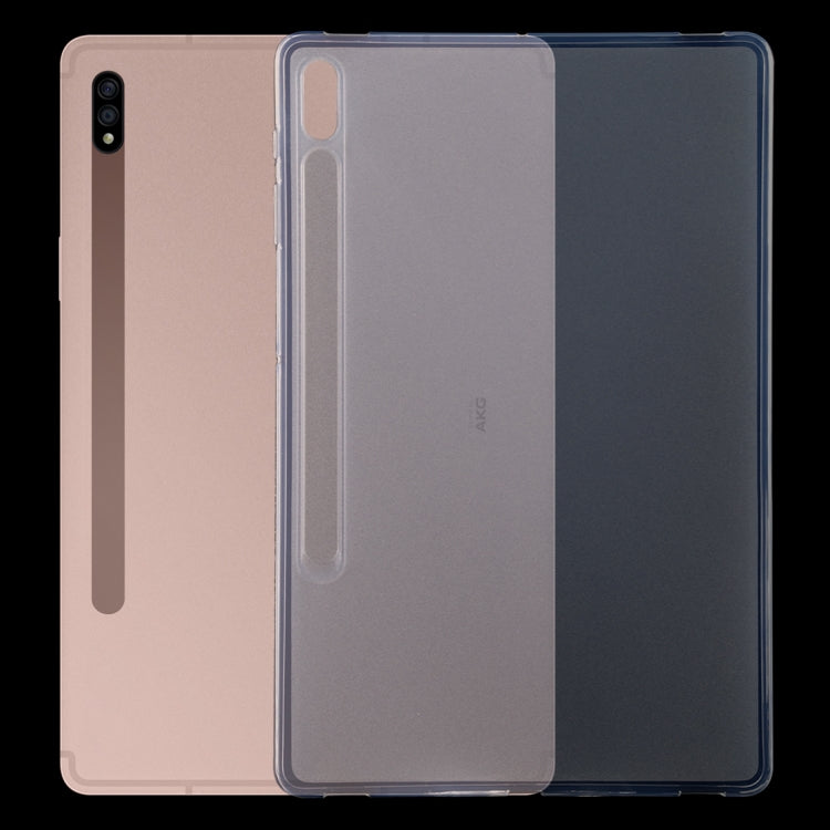 For Samsung Galaxy Tab S7 Plus 0.75mm Shockproof Outside Glossy Inside Frosted TPU Protective Case