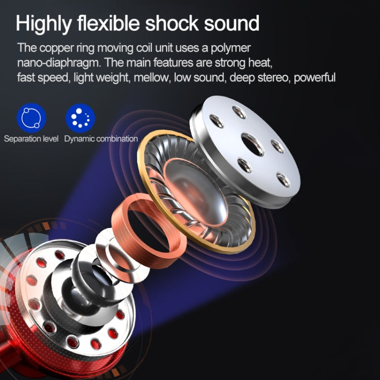 F2 1.2m Wired In Ear USB-C / Type-C Interface Metal HiFi Noise Reduction Earphones with Mic