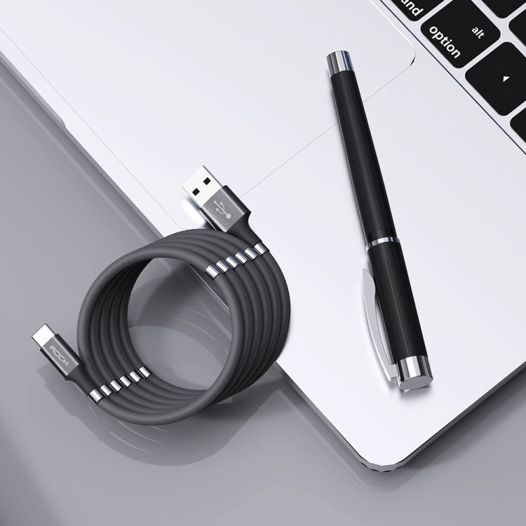 ROCK 2A Type-C / USB-C Silicone Magnetic Charging Data Cable, Length: 0.9m
