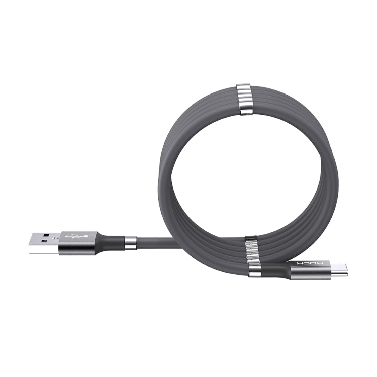 ROCK 2A Type-C / USB-C Silicone Magnetic Charging Data Cable, Length: 1.8m