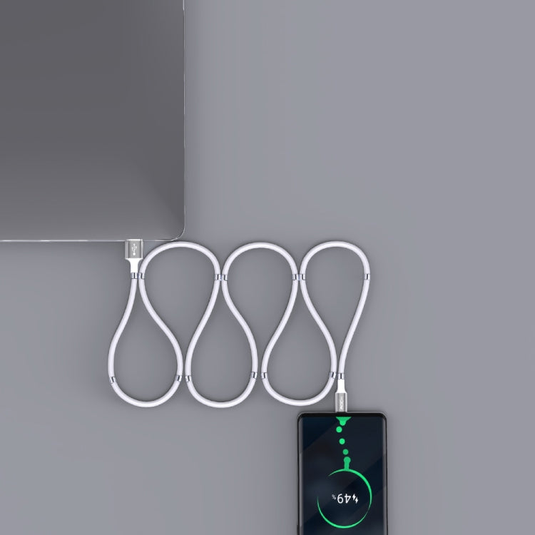 ROCK 2A Type-C / USB-C Silicone Magnetic Charging Data Cable, Length: 1.8m