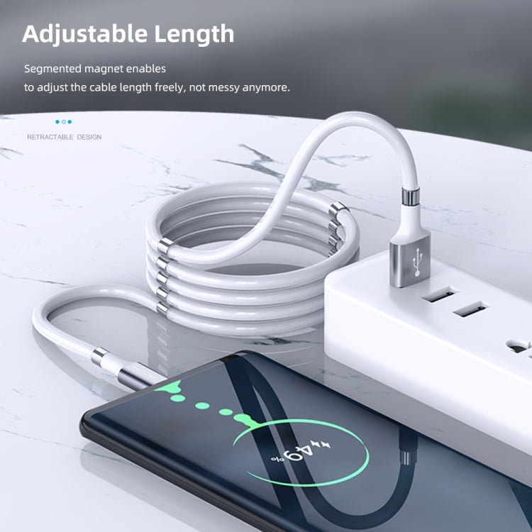 ROCK 2A Type-C / USB-C Silicone Magnetic Charging Data Cable, Length: 1.8m
