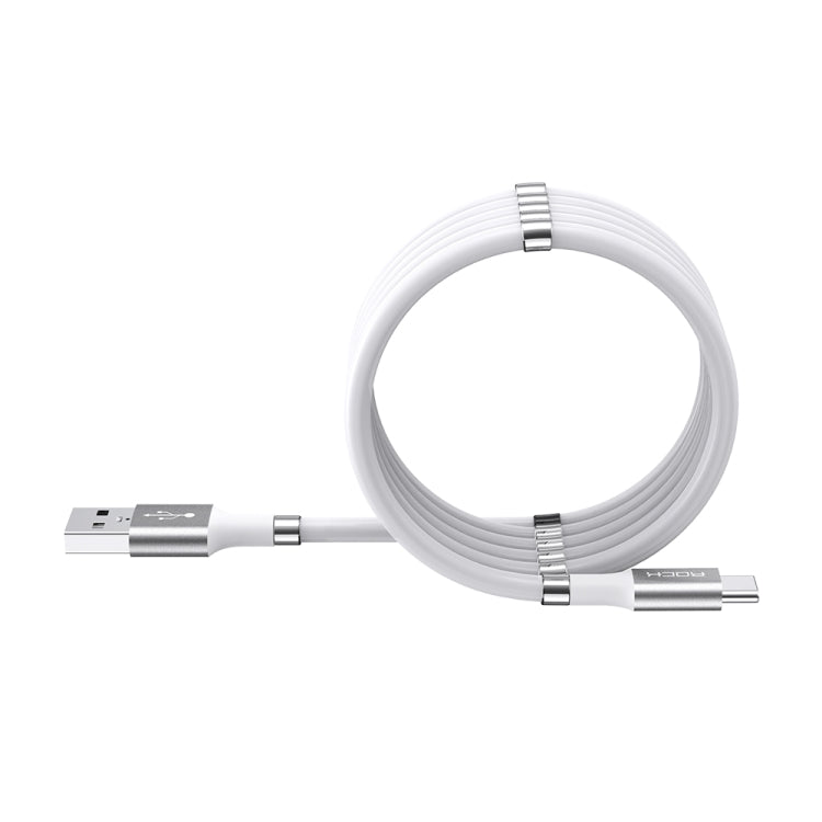 ROCK 2A Type-C / USB-C Silicone Magnetic Charging Data Cable, Length: 1.8m