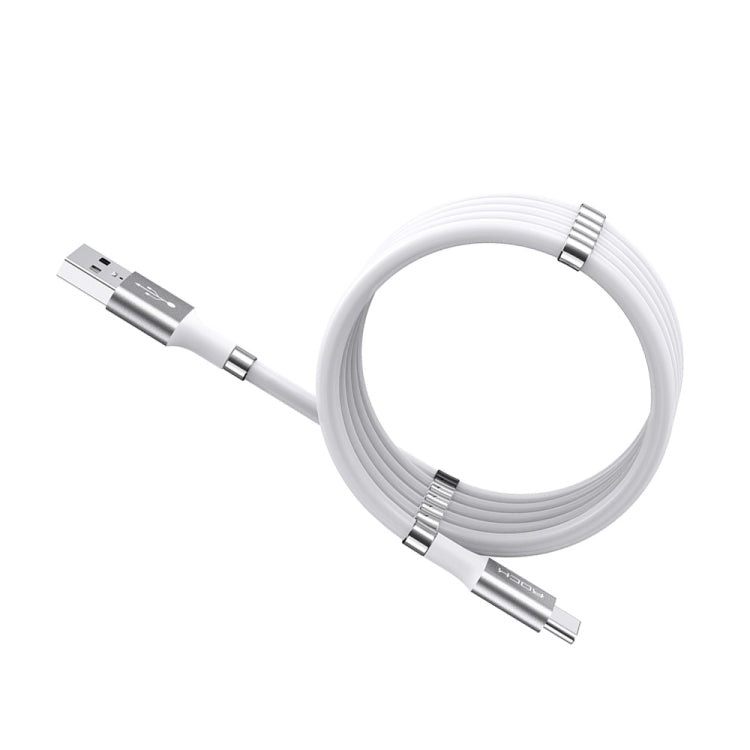 ROCK 2A Type-C / USB-C Silicone Magnetic Charging Data Cable, Length: 1.8m