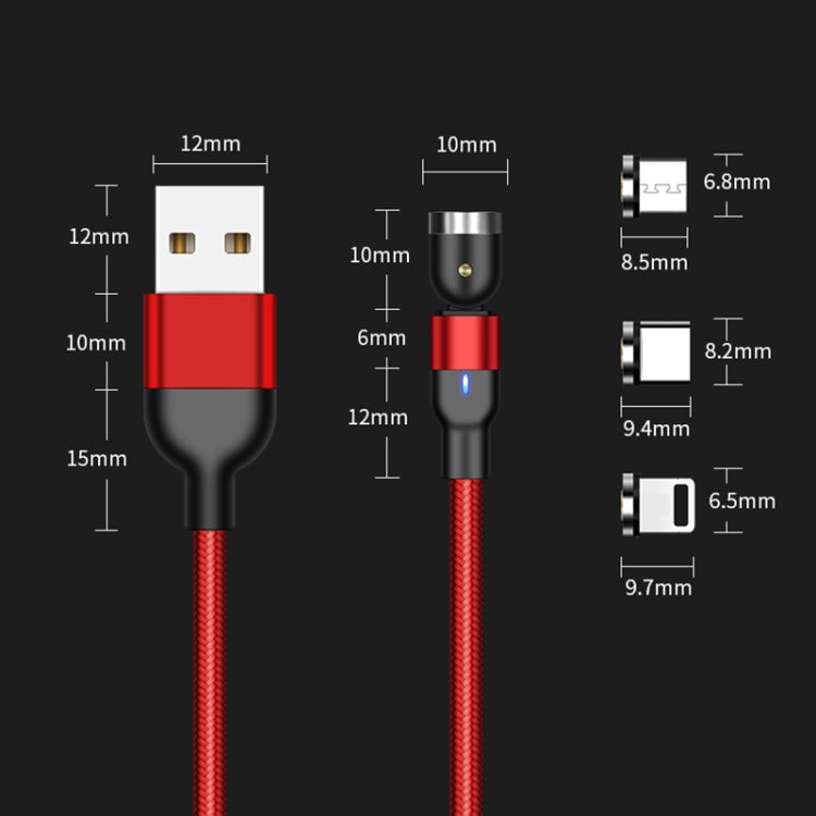 2m 2A Output USB to Micro USB Nylon Braided Rotate Magnetic Charging Cable