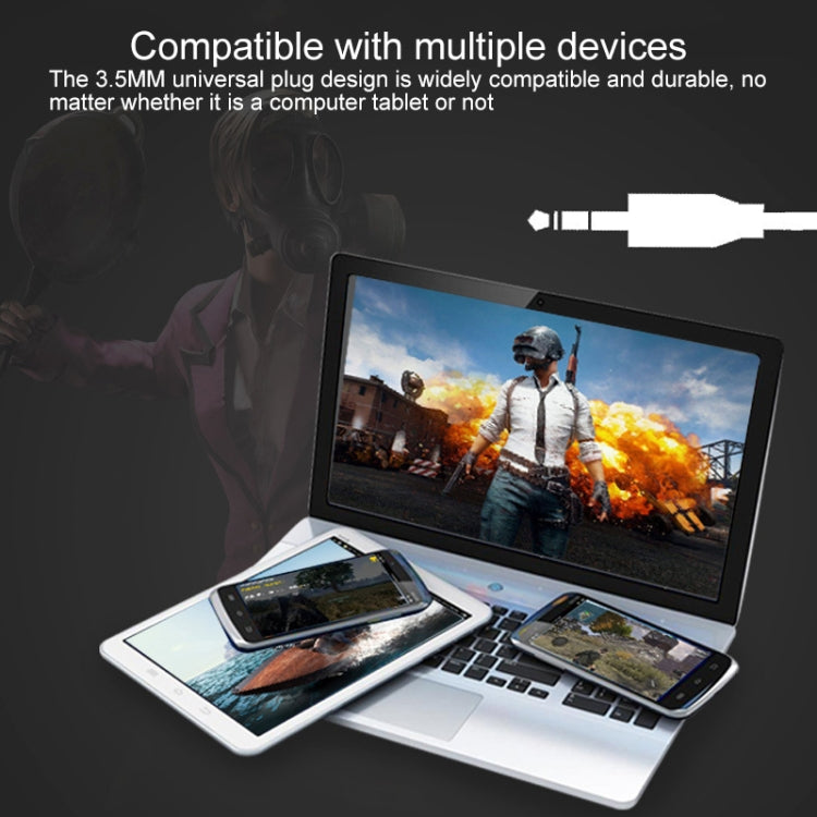 A10 Over-Ear Stereo Wired Gaming Earphone Computer Headphones with Mic(Black Blue)