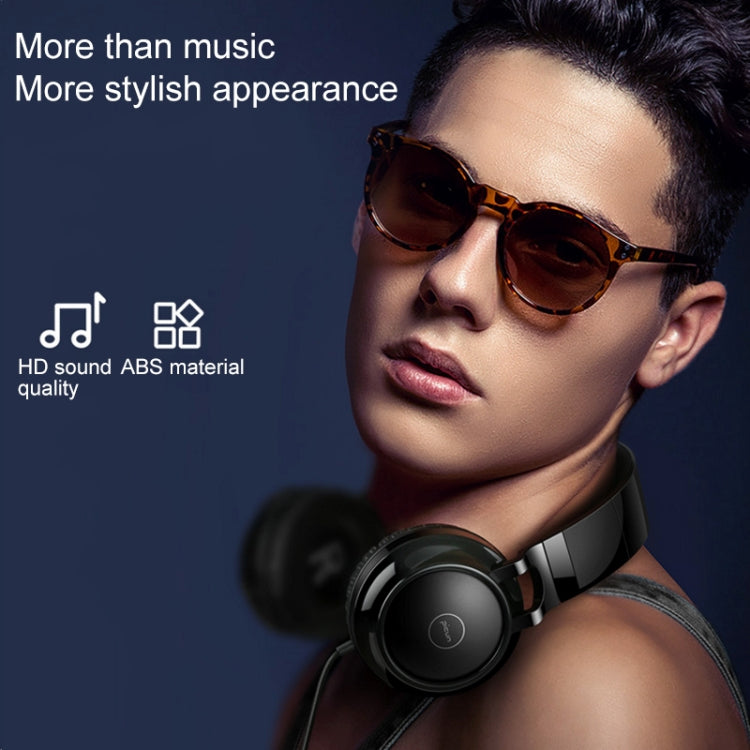 C60 Head-Mounted Foldable Telescopic Wired 4D Surround Subwoofer Headset HIFI Stereo Audio Foldable Earphone Headphones with Mic