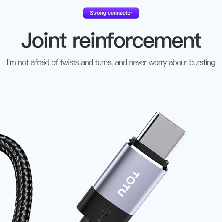 TOTU BT-004 Speedy Sereis 60W Max USB-C / Type-C to USB-C / Type-C Fast Charging Data Sync Cable, Length: 1m (Grey)