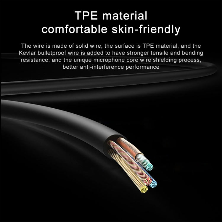 Type-C Interface In Ear Wired Earphone Live Sound Card Headset with Mic (White)