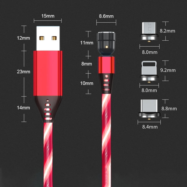 2.4A 540 Degree Bendable Streamer Magnetic Data Cable without Magnetic Head, Cable Length: 1m