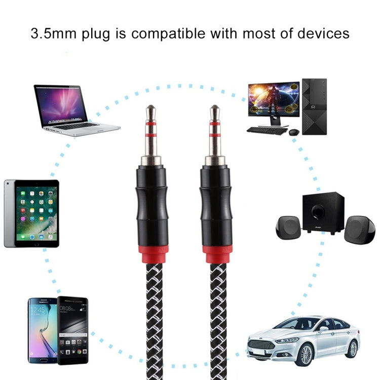 2m 3.5mm Jack Male to Male Nylon Weave AUX Cable