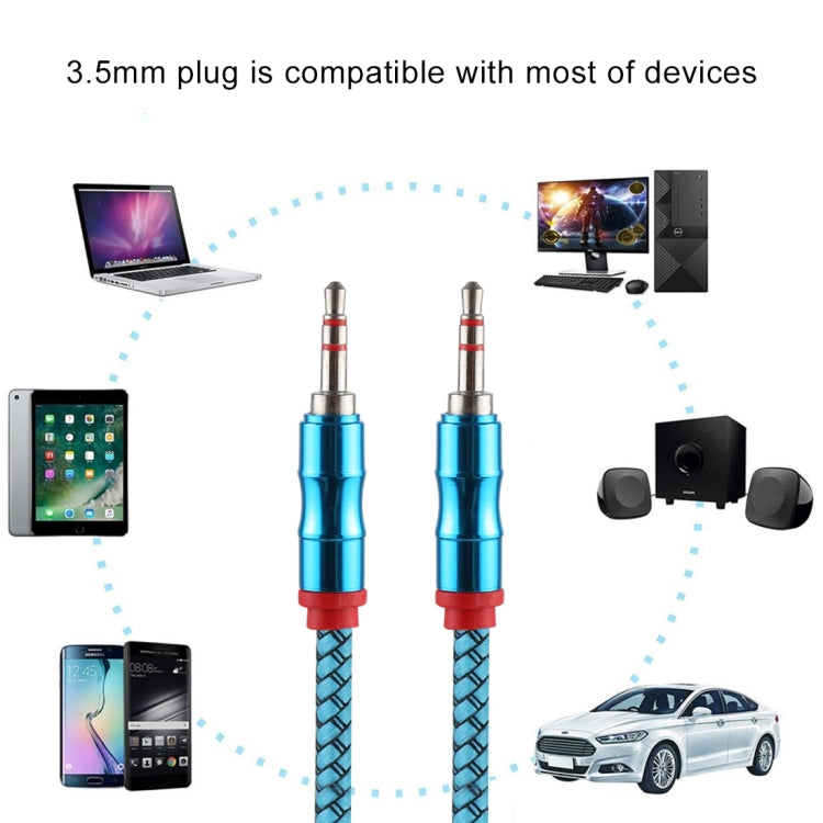 2m 3.5mm Jack Male to Male Nylon Weave AUX Cable