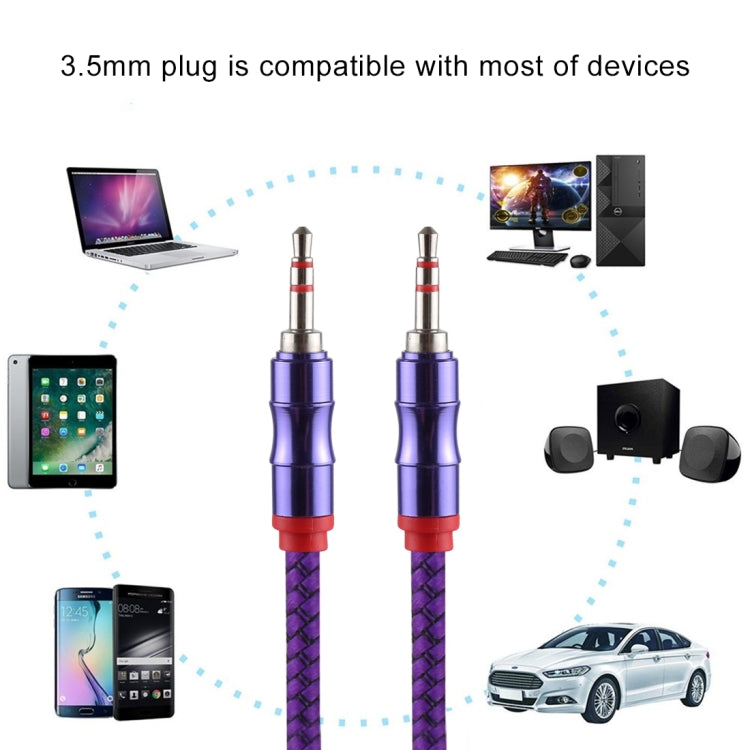 2m 3.5mm Jack Male to Male Nylon Weave AUX Cable