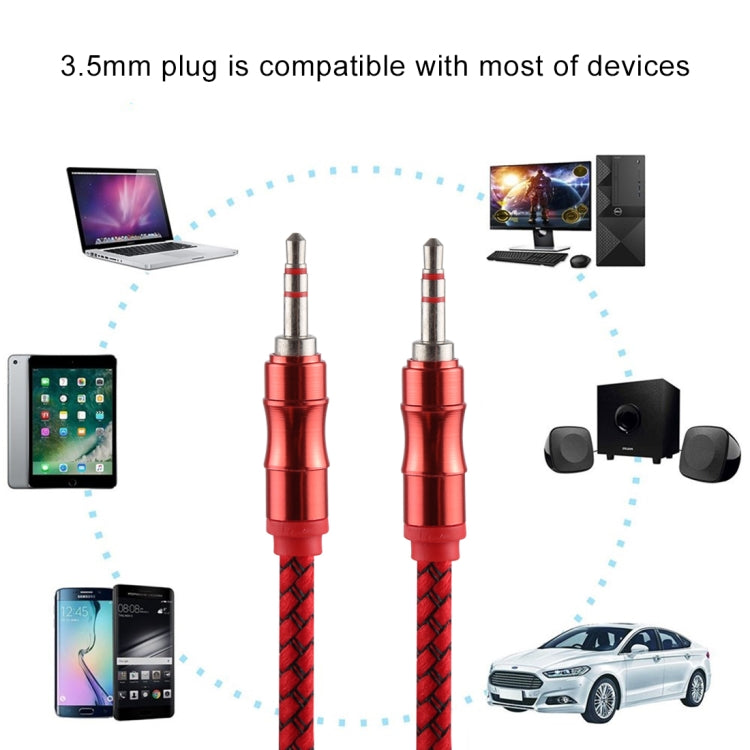 2m 3.5mm Jack Male to Male Nylon Weave AUX Cable