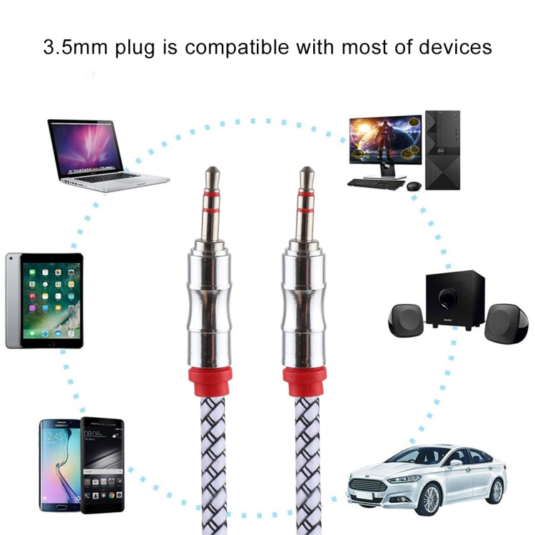 2m 3.5mm Jack Male to Male Nylon Weave AUX Cable