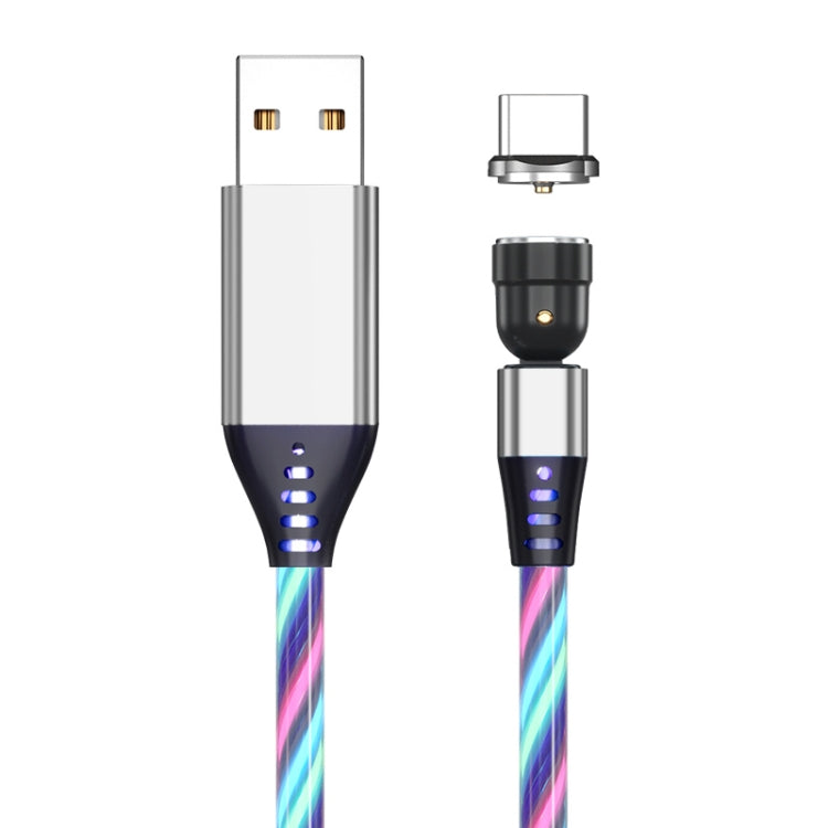 2.4A USB to USB-C / Type-C 540 Degree Bendable Streamer Magnetic Data Cable, Cable Length: 1m