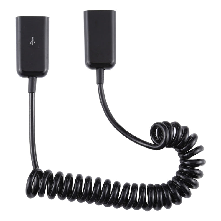 USB Female to USB Female Laptop Spring Charging Cable