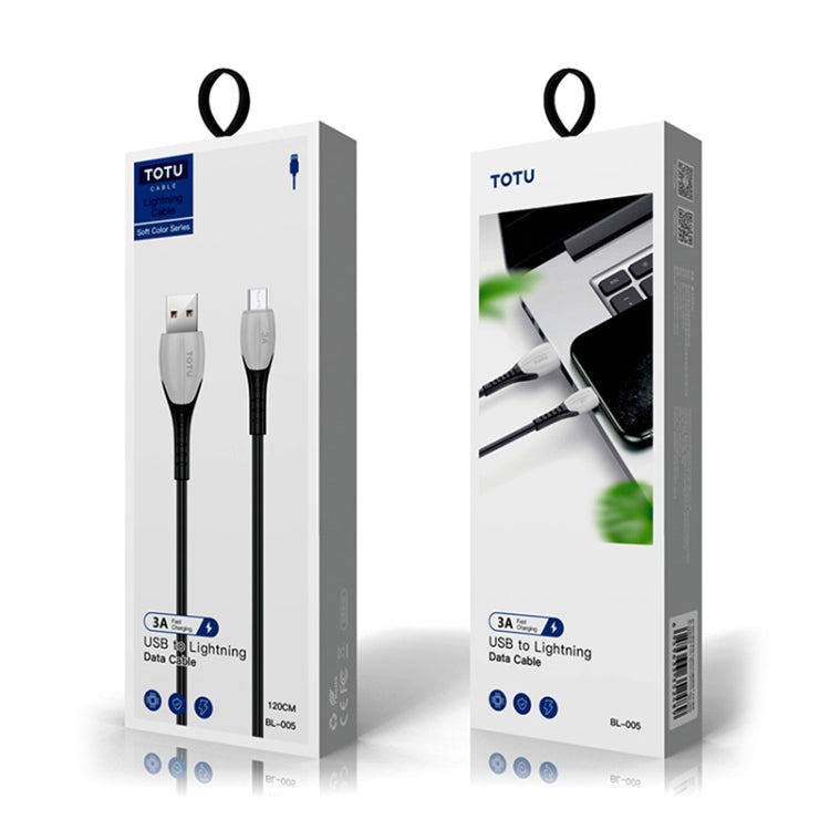 TOTUDESIGN BM-002 Soft Color Series 2.4A Micro USB to USB Charging Data Cable, Length: 1.0m(Green)