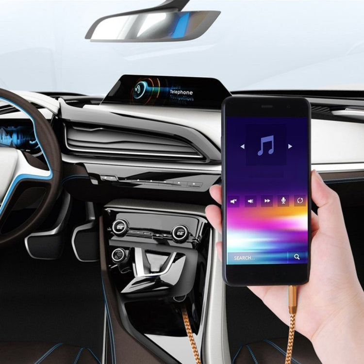 3 PCS K10 3.5mm Male to Male Nylon Braided Audio Cable, Length: 1m