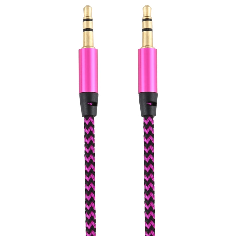 3 PCS K10 3.5mm Male to Male Nylon Braided Audio Cable, Length: 1m
