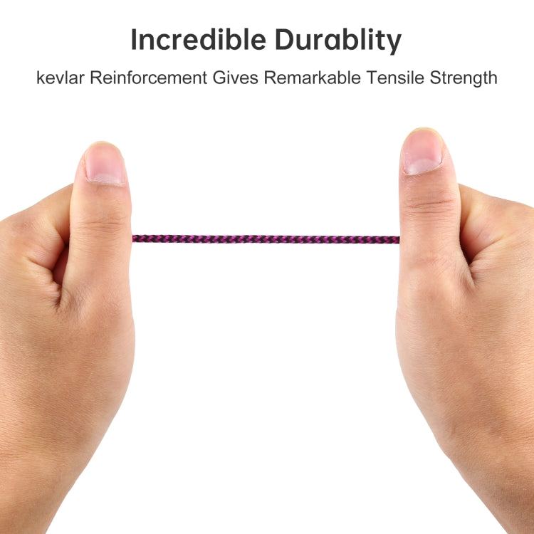 3 PCS K10 3.5mm Male to Male Nylon Braided Audio Cable, Length: 1m