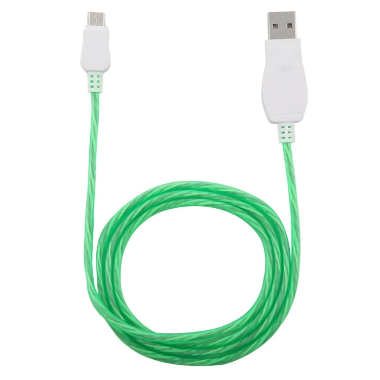 LED Flowing Light 1m USB A to Type-C Data Sync Charge Cable, For Galaxy, Huawei, Xiaomi, LG, HTC and Other Smart Phones
