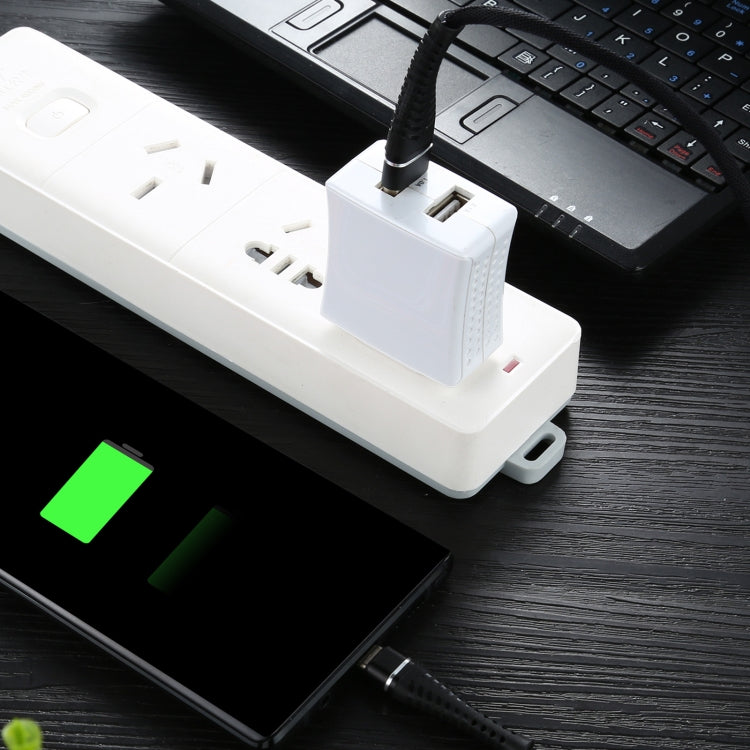 2A USB to Micro USB Braided Data Cable, Cable Length: 1m