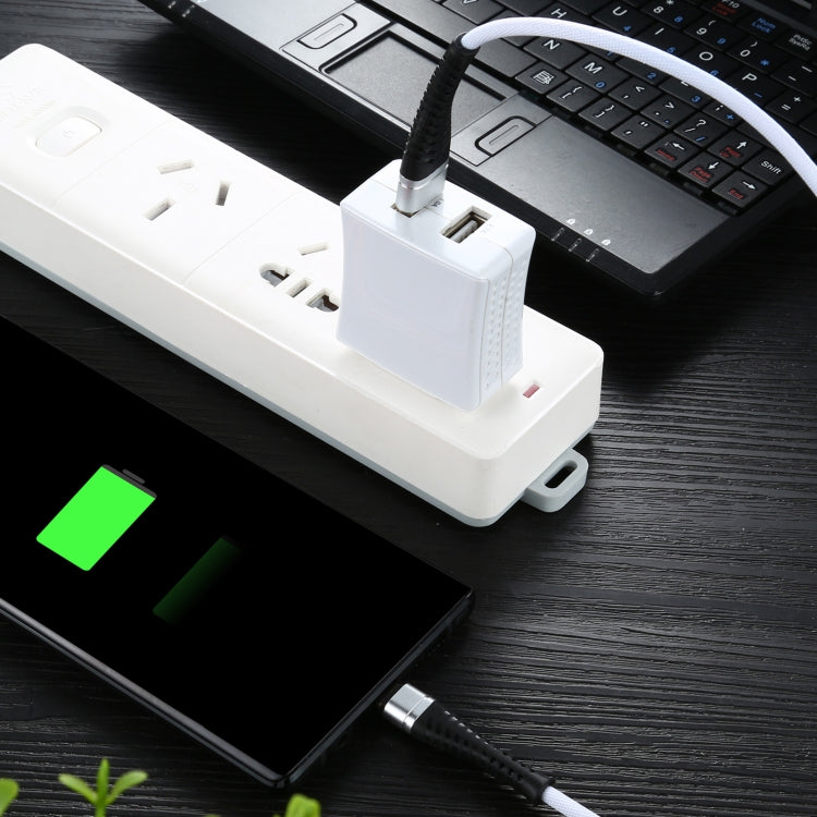 2A USB to Micro USB Braided Data Cable, Cable Length: 1m