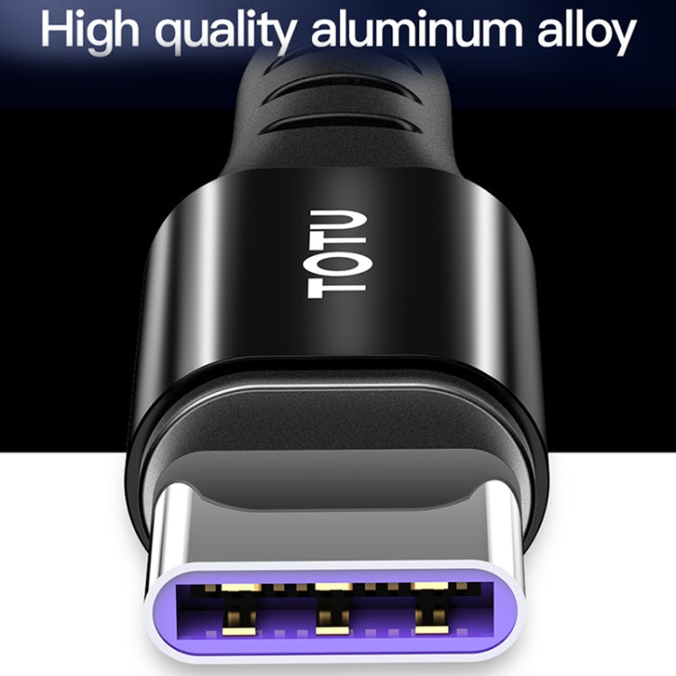 TOTUDESIGN BTA-024 Hard-edged Series 5A USB-C / Type-C Quick Charging Cable, Length : 1m(Purple)