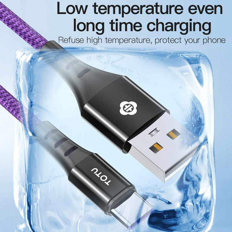 TOTUDESIGN BTA-024 Hard-edged Series 5A USB-C / Type-C Quick Charging Cable, Length : 1m(Purple)