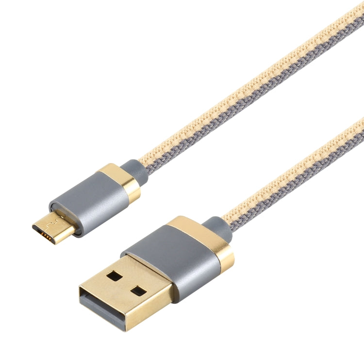 3A USB to Micro USB Two-color Braided Data Cable, Cable Length: 1m