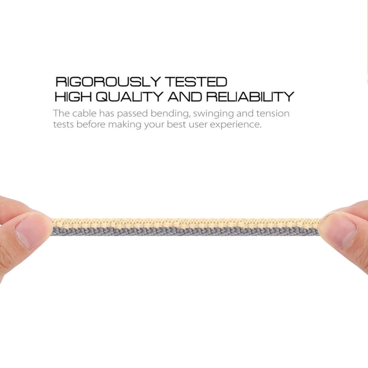 3A USB to Micro USB Two-color Braided Data Cable, Cable Length: 1m