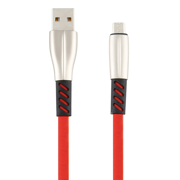 3A USB to Micro USB Shark Data Cable, Cable Length: 1m(Red)