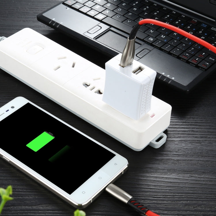 3A USB to Micro USB Shark Data Cable, Cable Length: 1m(Red)