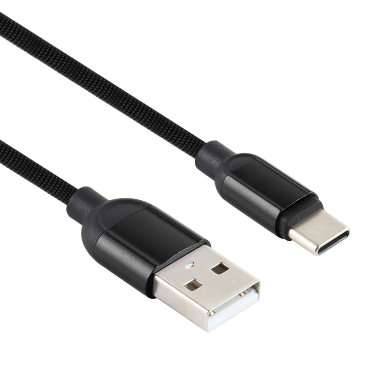 3A USB to USB-C / Type-C Braided Data Cable, Cable Length: 1m