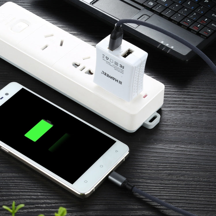 3A USB to USB-C / Type-C Braided Data Cable, Cable Length: 1m