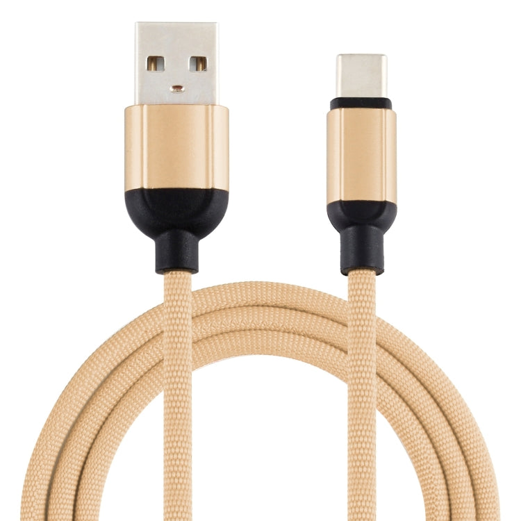 3A USB to USB-C / Type-C Braided Data Cable, Cable Length: 1m