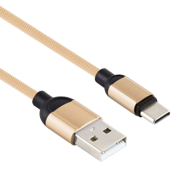 3A USB to USB-C / Type-C Braided Data Cable, Cable Length: 1m
