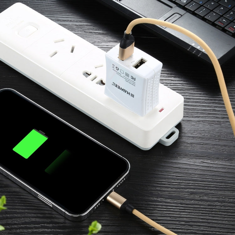 3A USB to USB-C / Type-C Braided Data Cable, Cable Length: 1m