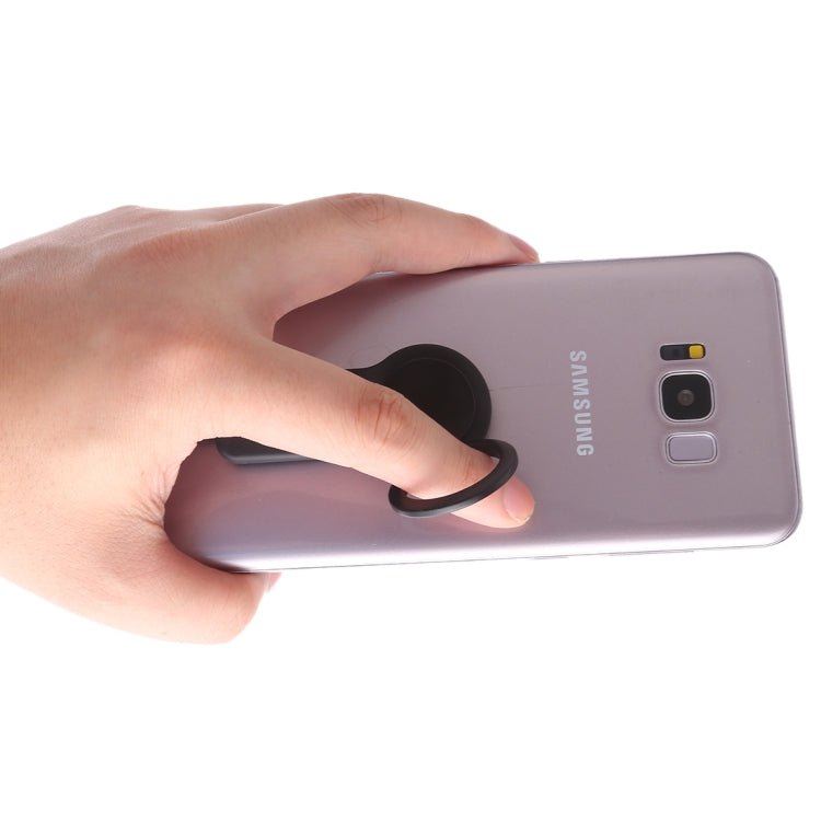 5V 3A USB-C 360 Degrees Rotating Digital Ring Holder Audio Adapter (Black)