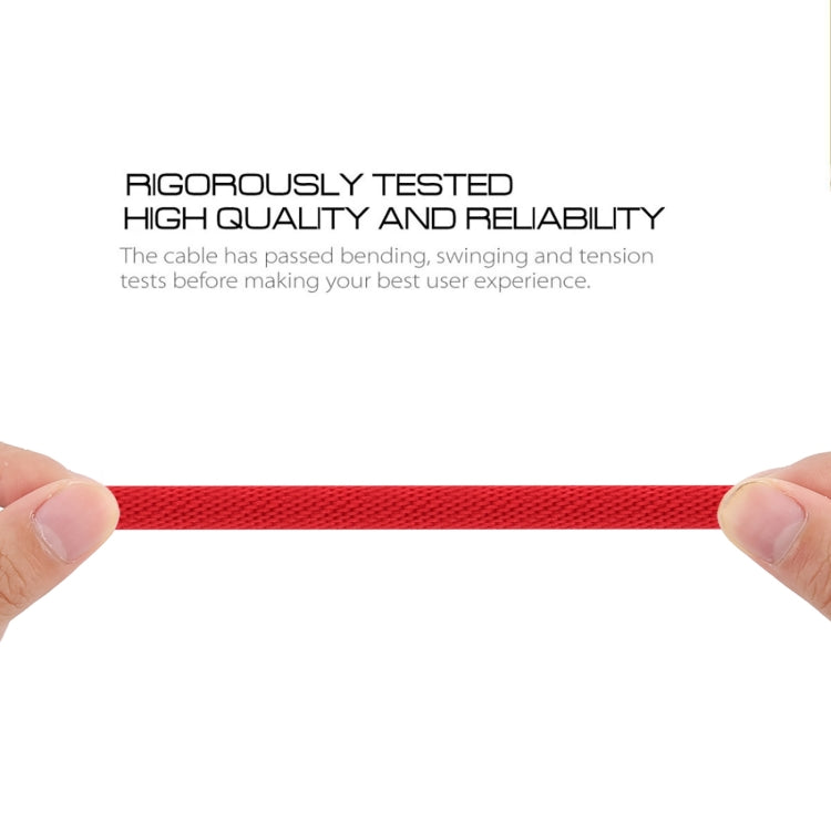 5A USB to USB-C / Type-C Super Fast Charging Braided Data Cable, Cable Length: 1.2m (Red)