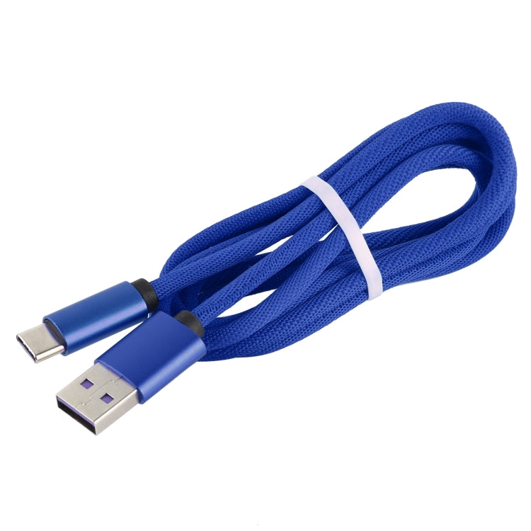 5A USB to USB-C / Type-C Super Fast Charging Braided Data Cable, Cable Length: 1.8m