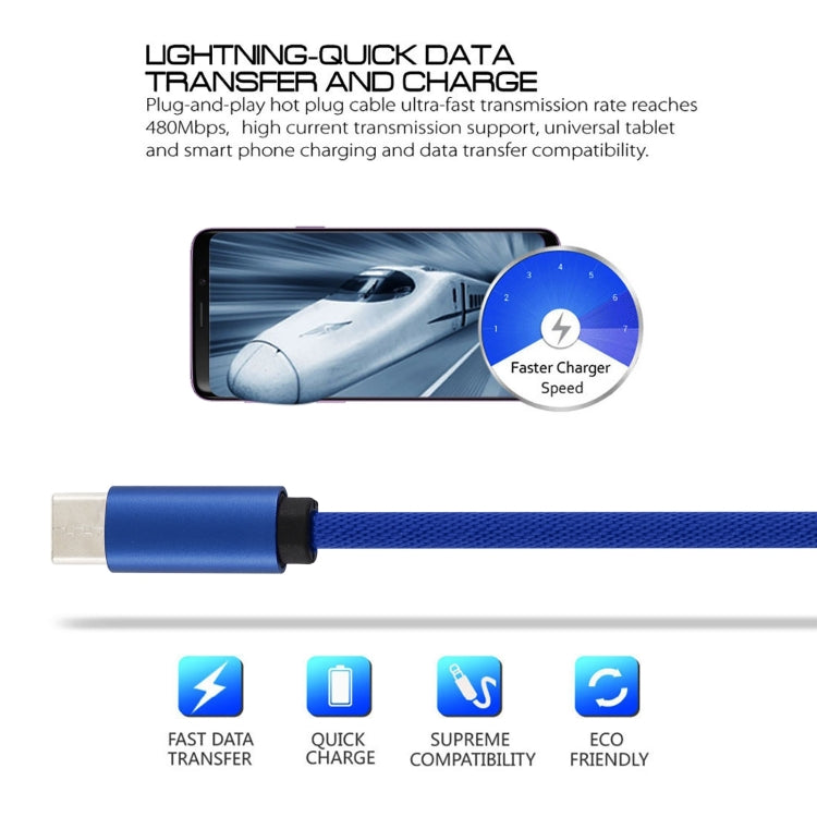 5A USB to USB-C / Type-C Super Fast Charging Braided Data Cable, Cable Length: 1.8m