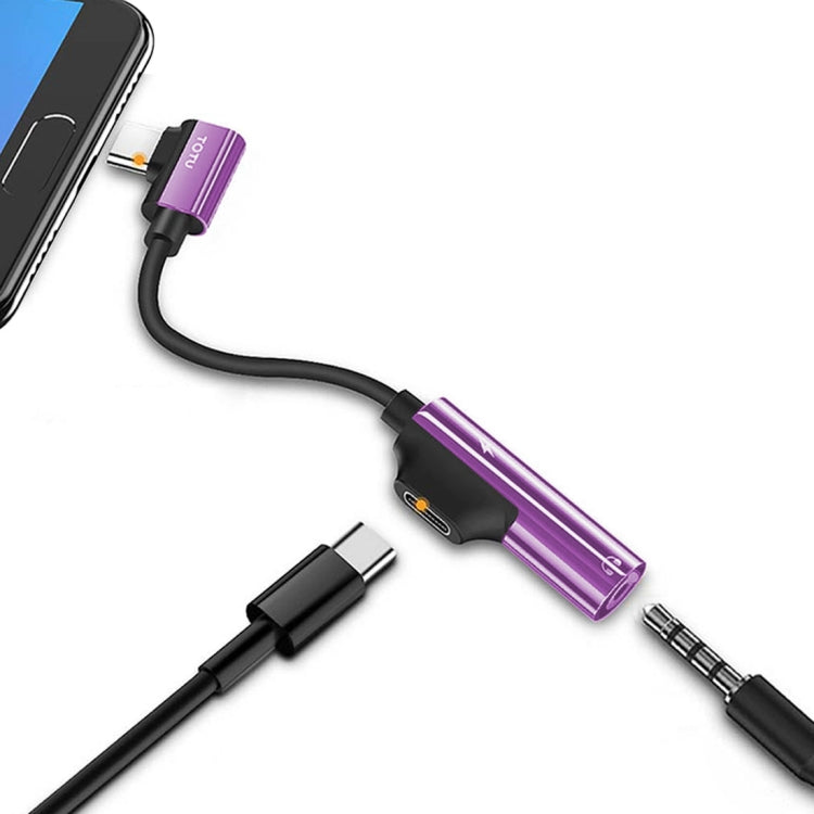 TOTUDESIGN EAUC-12 Time Series Type-C to Type-C Interface +3.5 Interface Bending Audio Adapter, For Samsung, Huawei, Xiaomi, HTC, Meizu, Sony and other Smartphones