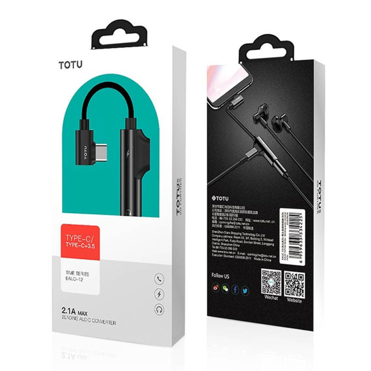 TOTUDESIGN EAUC-12 Time Series Type-C to Type-C Interface +3.5 Interface Bending Audio Adapter, For Samsung, Huawei, Xiaomi, HTC, Meizu, Sony and other Smartphones