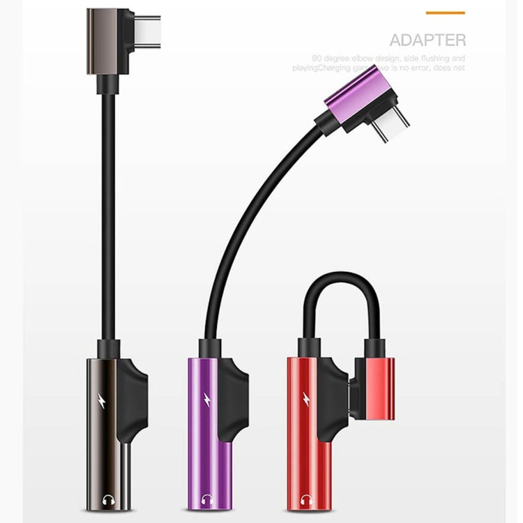 TOTUDESIGN EAUC-12 Time Series Type-C to Type-C Interface +3.5 Interface Bending Audio Adapter, For Samsung, Huawei, Xiaomi, HTC, Meizu, Sony and other Smartphones