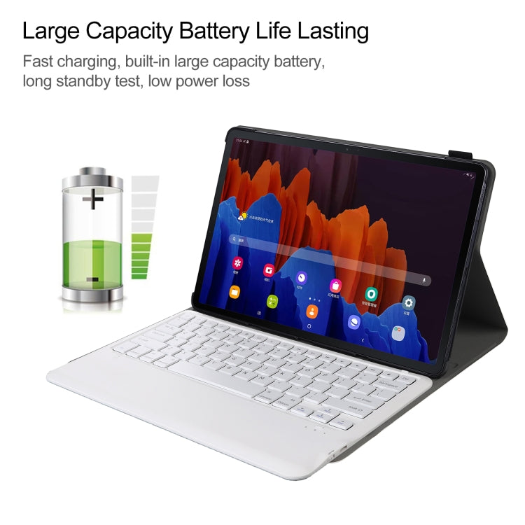 A970 Detachable Bluetooth Keyboard Ultrathin Horizontal Flip Leather Tablet Case for Samsung Galaxy Tab S7 FE T730 / T736 / S7+ T970 / T975 / T976