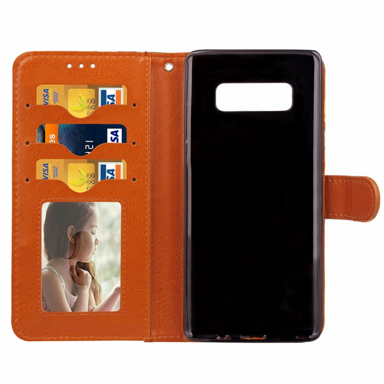 For Galaxy Note 8 Painting Abstract Flowers Pattern PU + TPU Horizontal Flip Leather Case with Holder & Card Slots & Wallet & Photo Frame & Lanyard