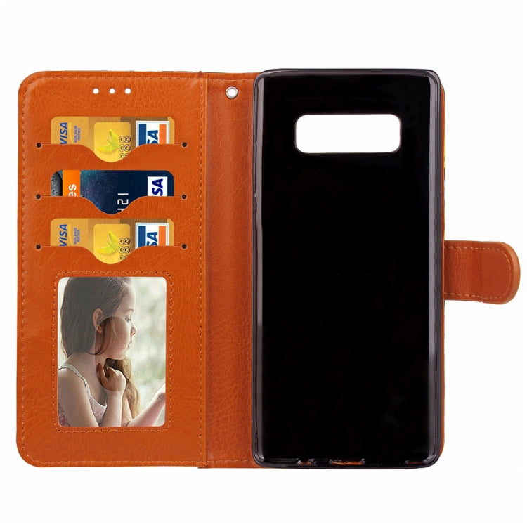 For Galaxy Note 8 Painting Abstract Flowers Pattern PU + TPU Horizontal Flip Leather Case with Holder & Card Slots & Wallet & Photo Frame & Lanyard