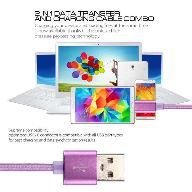 Knit Texture USB to USB-C / Type-C Data Sync Charging Cable, Cable Length: 3m, 3A Total Output, 2A Transfer Data
